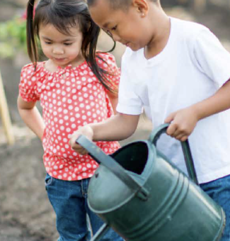 boy watering image